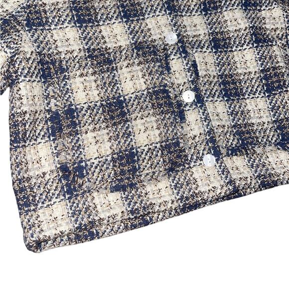 NWT! Blank NYC Once In A Lifetime Cropped Tweed Shacket - Size Large - Picture 11 of 16